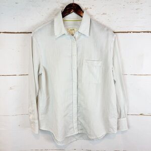 Maeve | Linen Cotton Blend Button Down Shirt, XS